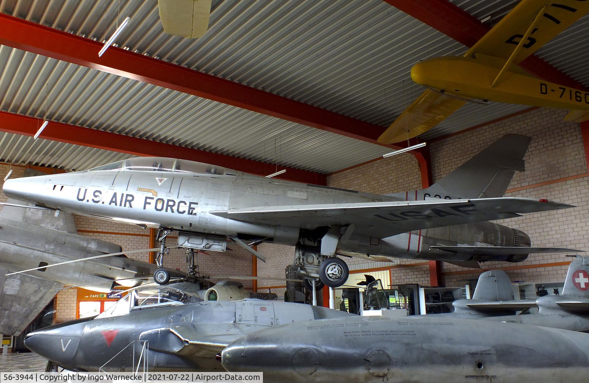 56-3944, 1956 North American F-100F Super Sabre C/N 243-220, North American F-100F Super Sabre at the Flugausstellung P. Junior, Hermeskeil