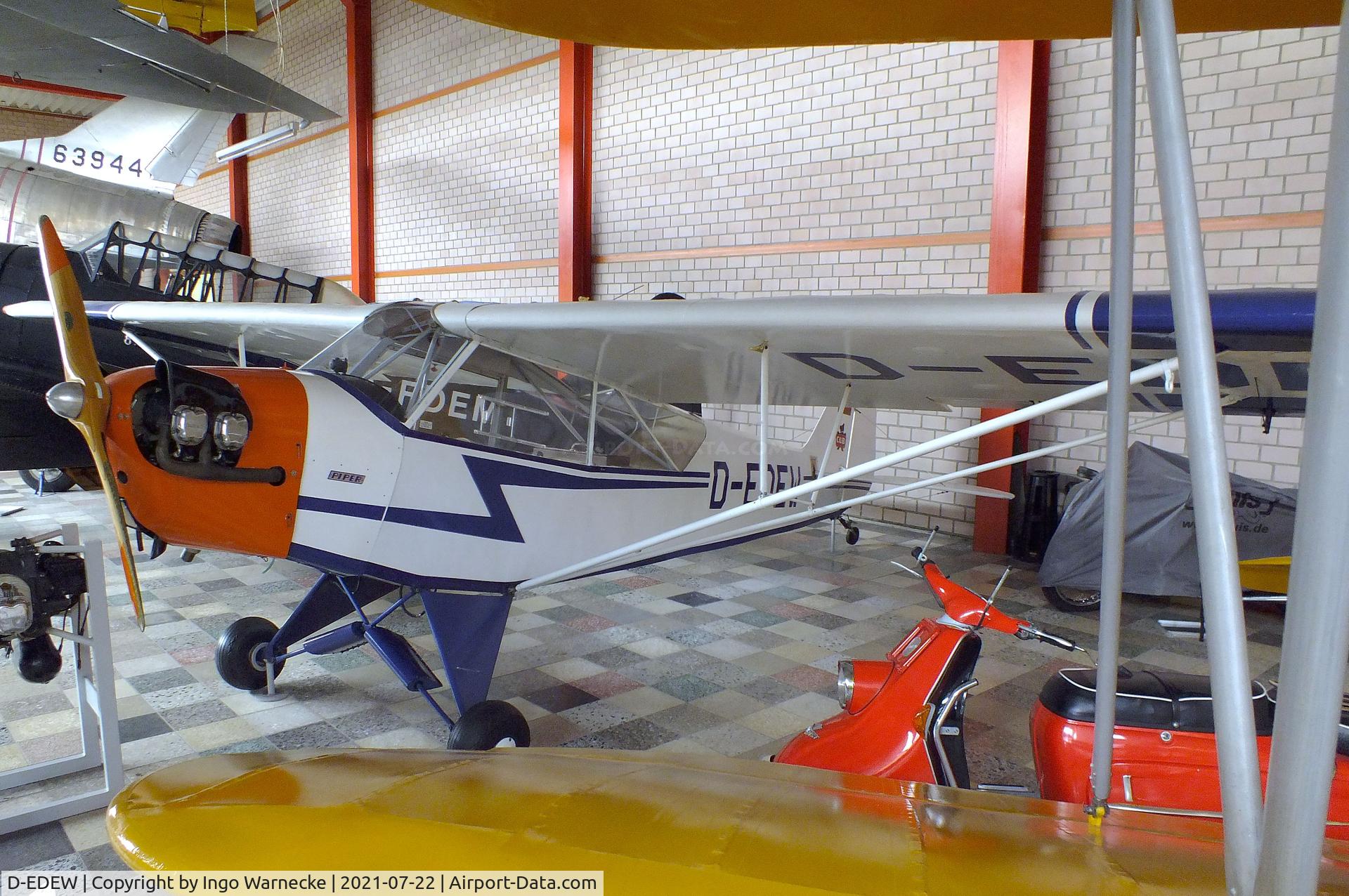 D-EDEW, 1944 Piper L-4J Grasshopper (J3C-65D) C/N 10506, Piper L-4J Grashopper (J3 Cub) at the Flugausstellung P. Junior, Hermeskeil