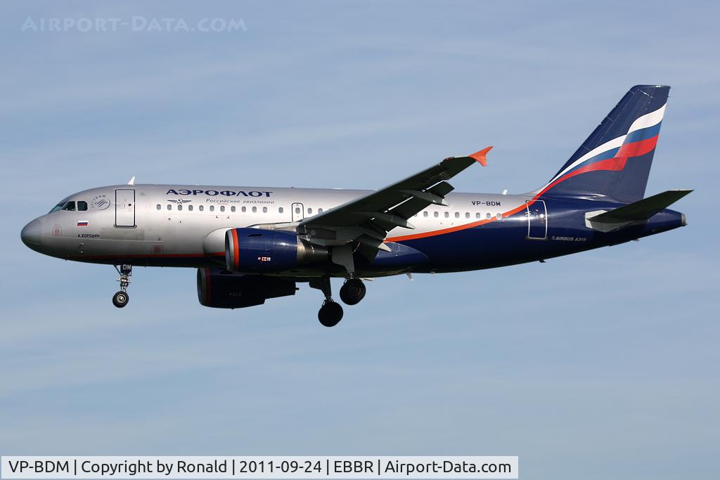 VP-BDM, 2003 Airbus A319-111 C/N 2069, at bru