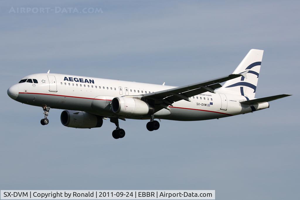 SX-DVM, 2008 Airbus A320-232 C/N 3439, at bru