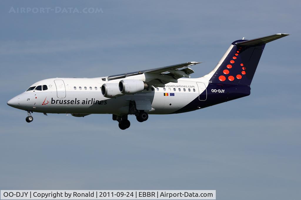 OO-DJY, 1997 British Aerospace Avro 146-RJ85 C/N E.2302, at bru