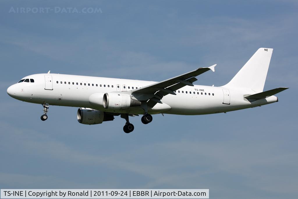 TS-INE, 1991 Airbus A320-211 C/N 222, at bru