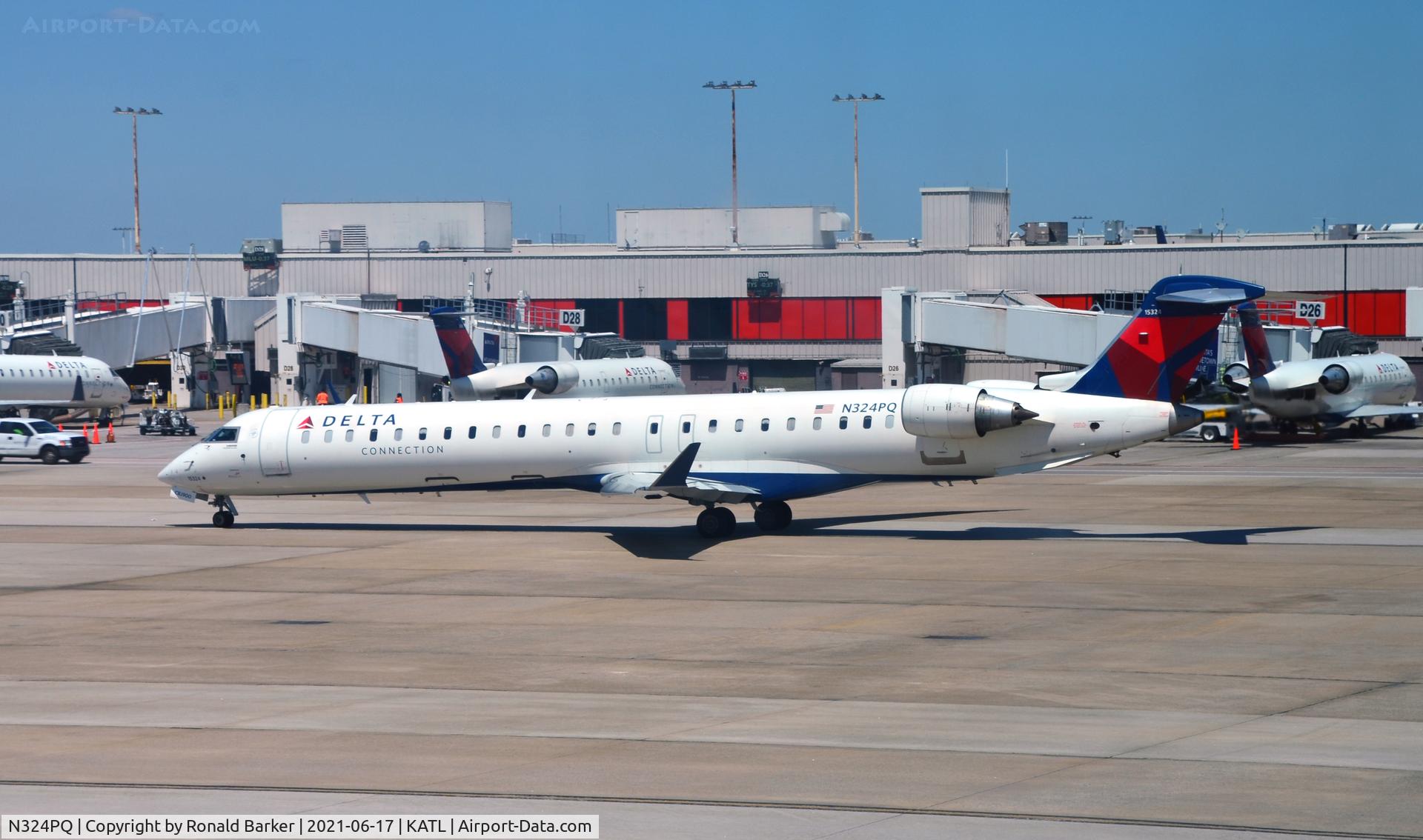 N324PQ, 2014 Bombardier CRJ 900LR (CL-600-2D24) C/N 15324, Taxi Atlanta