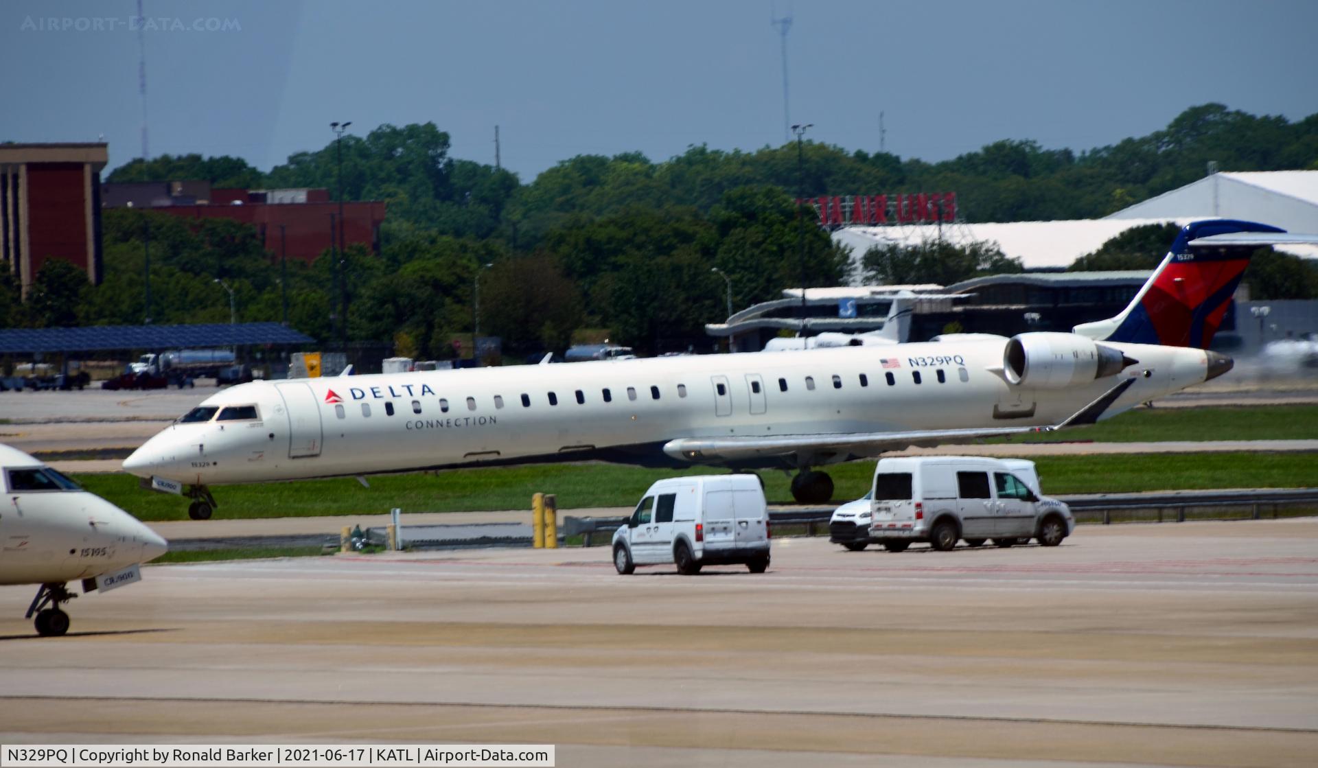 N329PQ, 2014 Bombardier CRJ-900 (CL-600-2D24) C/N 15329, Taxi Atlanta