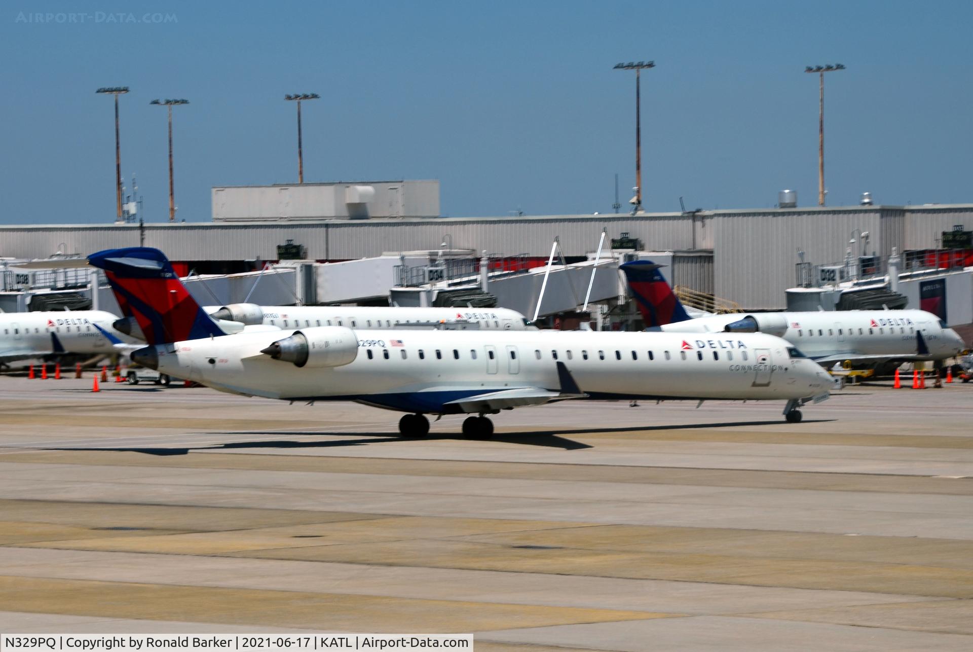 N329PQ, 2014 Bombardier CRJ-900 (CL-600-2D24) C/N 15329, Taxi Atlanta
