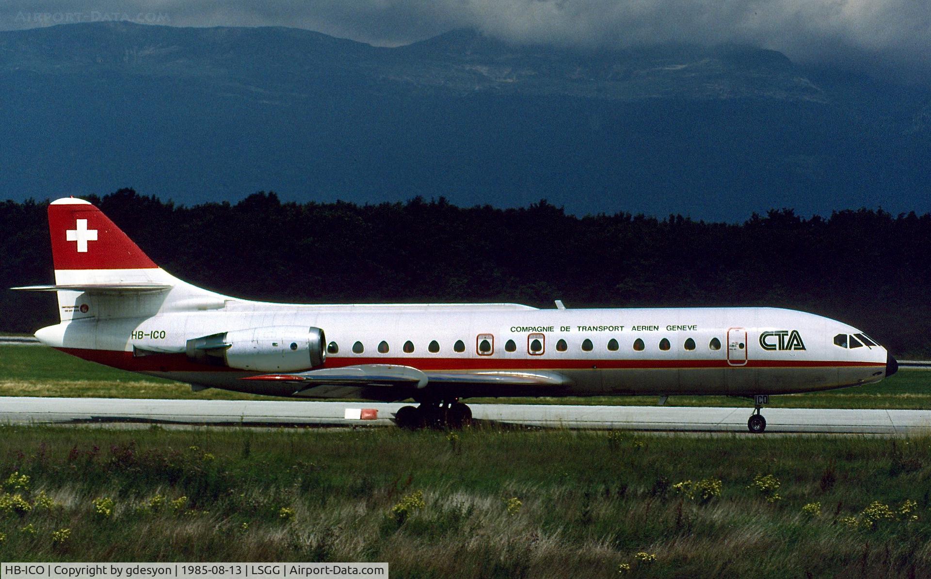 HB-ICO, 1969 Sud Aviation SE-210 Caravelle 10B1R C/N 255, Before Balaircta and after Sata, This CRV flew for CTA (Geneva-baed airline)