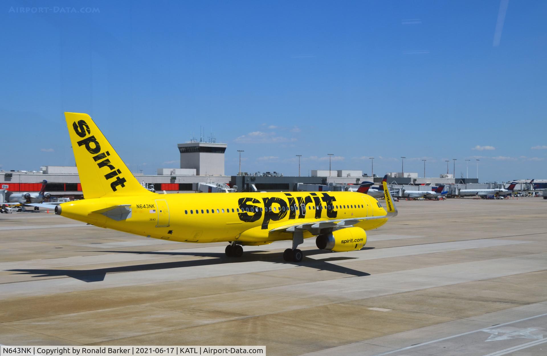 N643NK, 2015 Airbus A320-232 C/N 6616, Taxi to gate  Atlanta