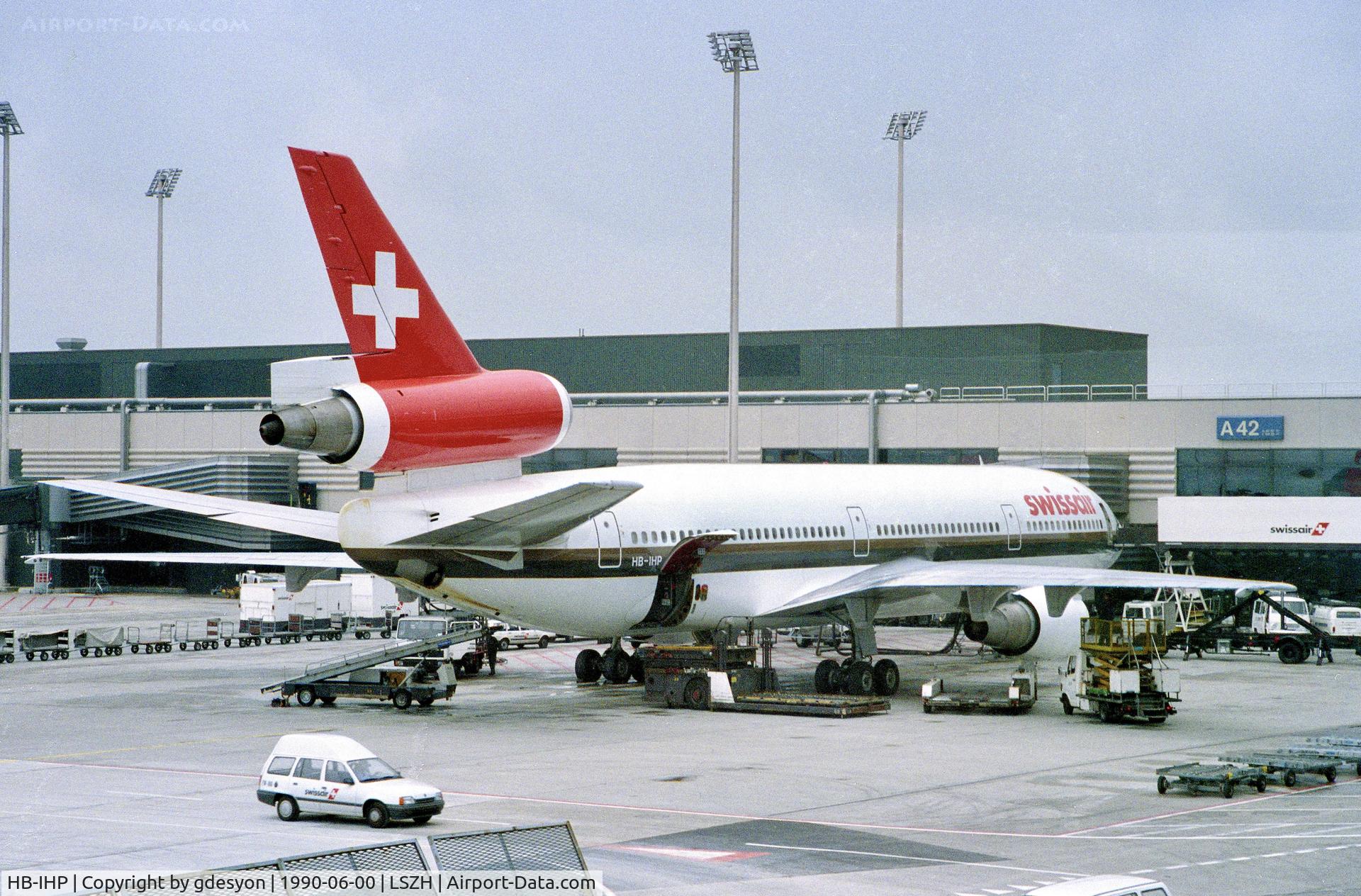 HB-IHP, 1974 Douglas DC-10-30 C/N 46868, Used on lease from SAS for the North American market (especially Canada) in summers. Notice the white belly.