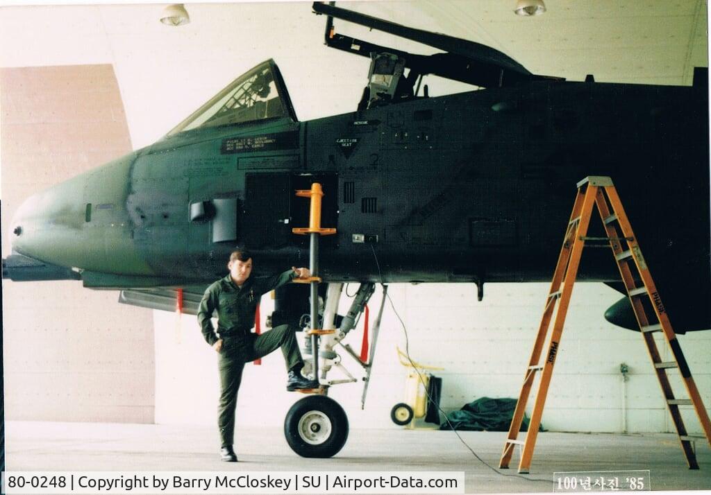 80-0248, 1980 Fairchild Republic A-10A Thunderbolt II C/N A10-0598, Skip McCloskey Crew Chief Suwon AB Korea 1985-86

Jet Named    ROLLER