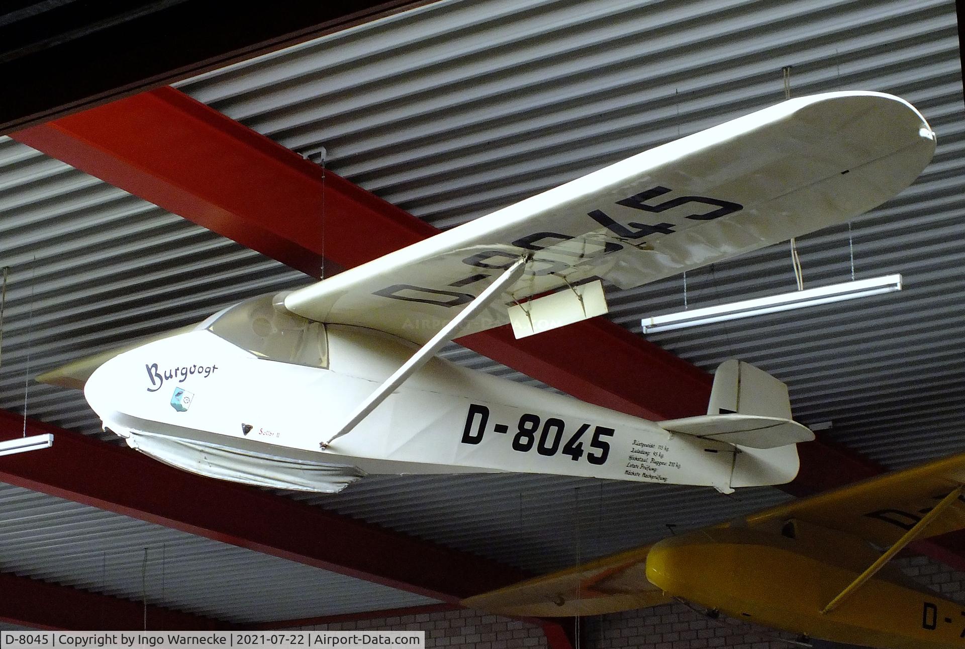D-8045, Hutter H-17B C/N Not found D-8045, Hütter H-17B at the Flugausstellung P. Junior, Hermeskeil