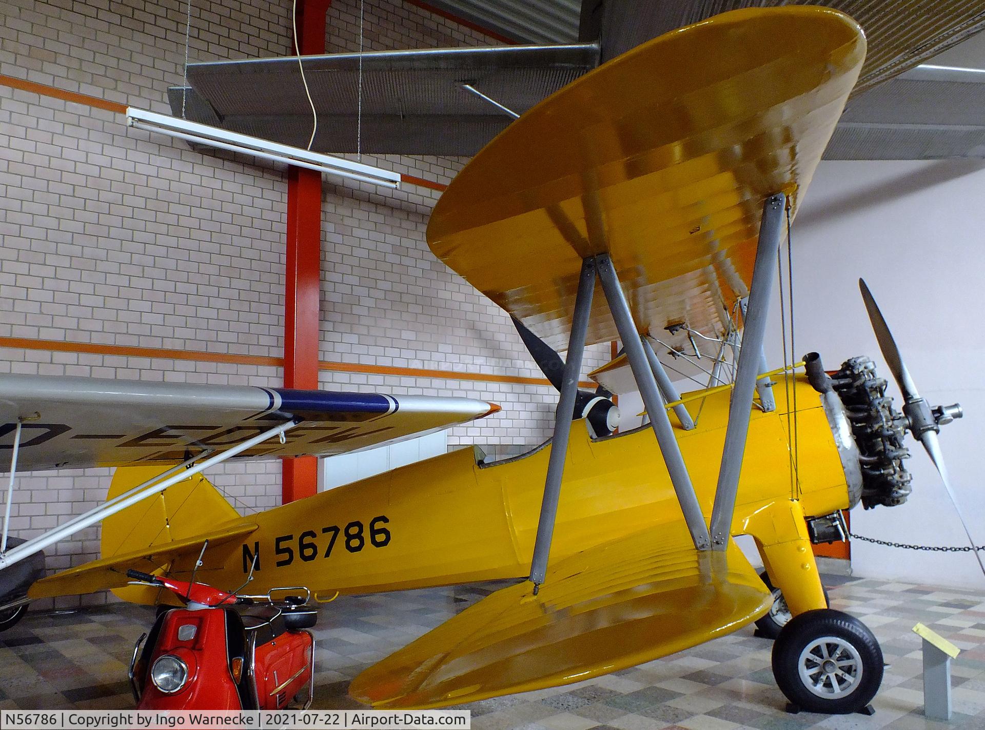 N56786, Boeing A75N1 C/N 75-521, Boeing A75N1 (Stearman PT-17) at the Flugausstellung P. Junior, Hermeskeil