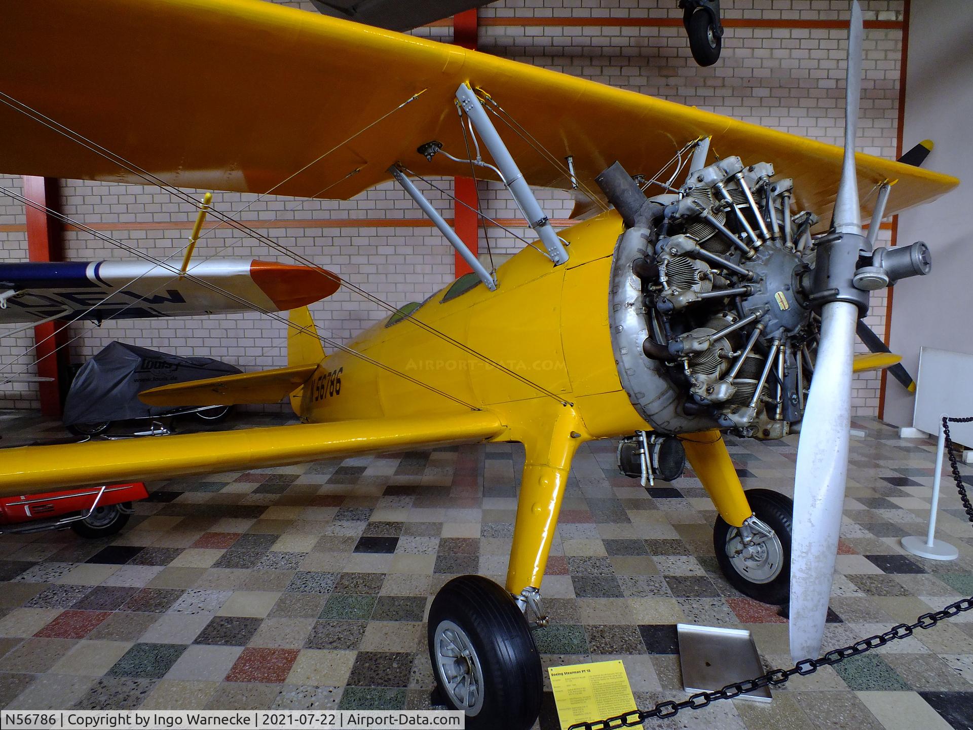 N56786, Boeing A75N1 C/N 75-521, Boeing A75N1 (Stearman PT-17) at the Flugausstellung P. Junior, Hermeskeil