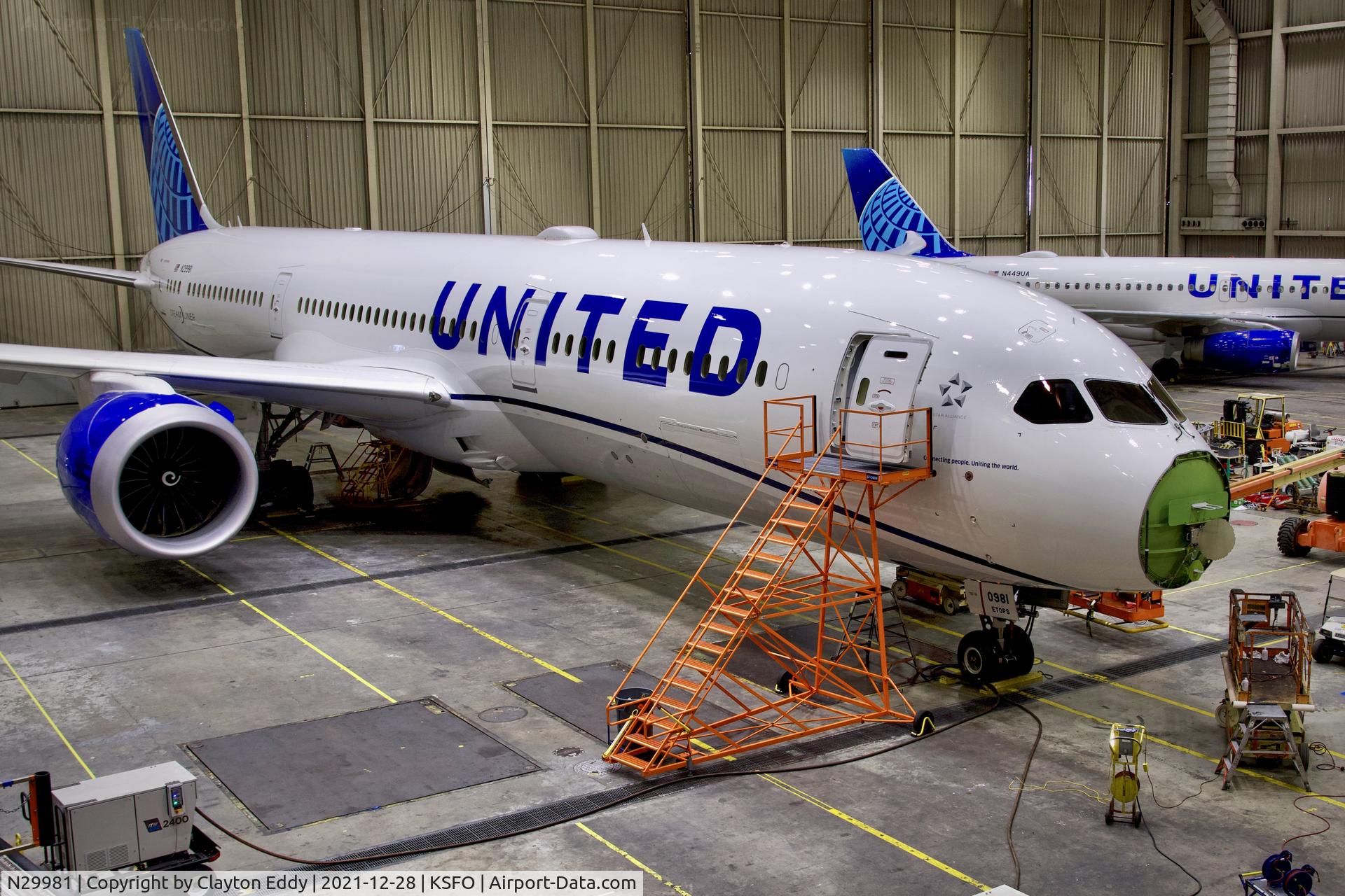 N29981, 2020 Boeing 787-9 Dreamliner Dreamliner C/N 66142, SFO 2021.
