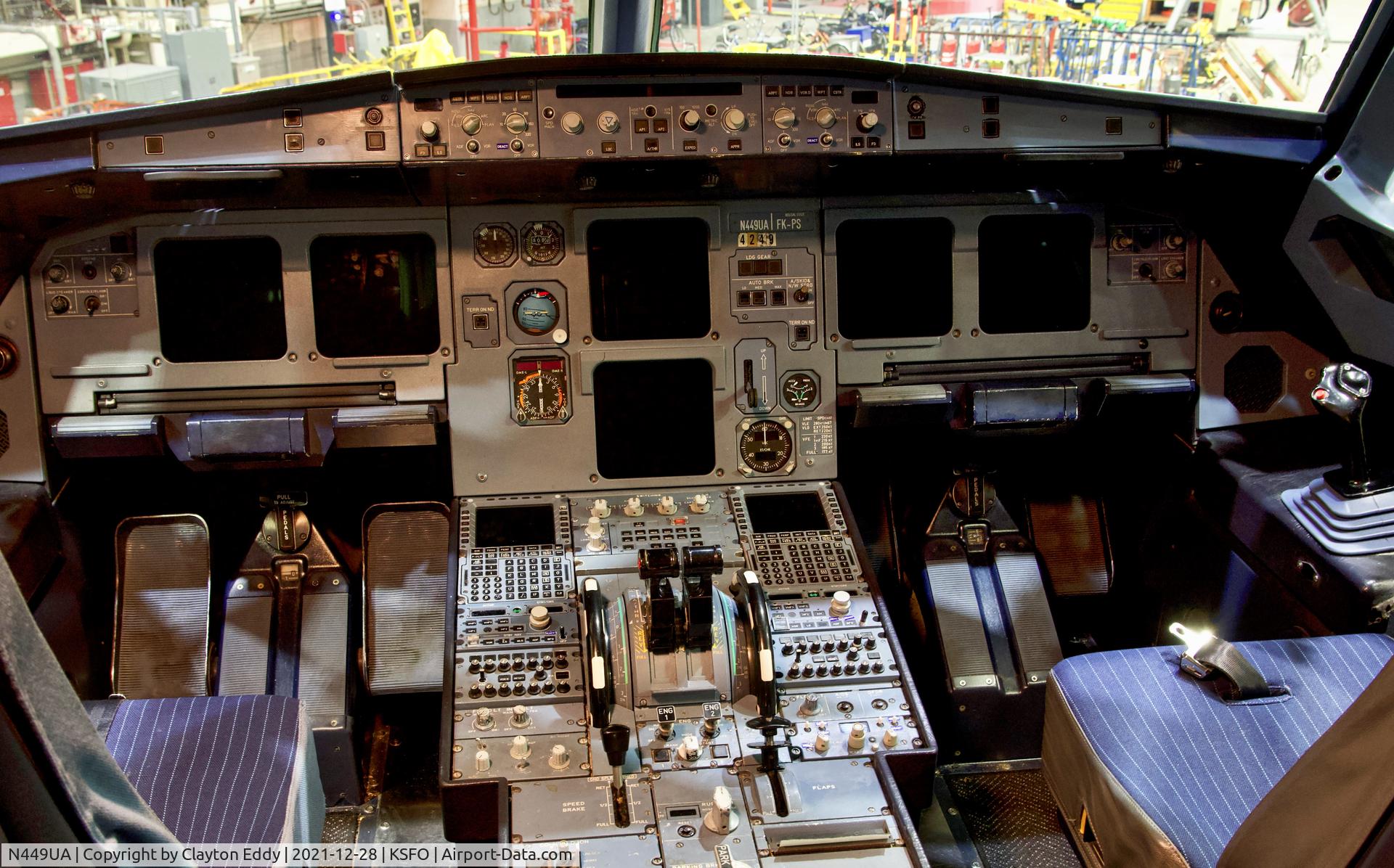 N449UA, 1998 Airbus A320-232 C/N 851, SFO 2021.
