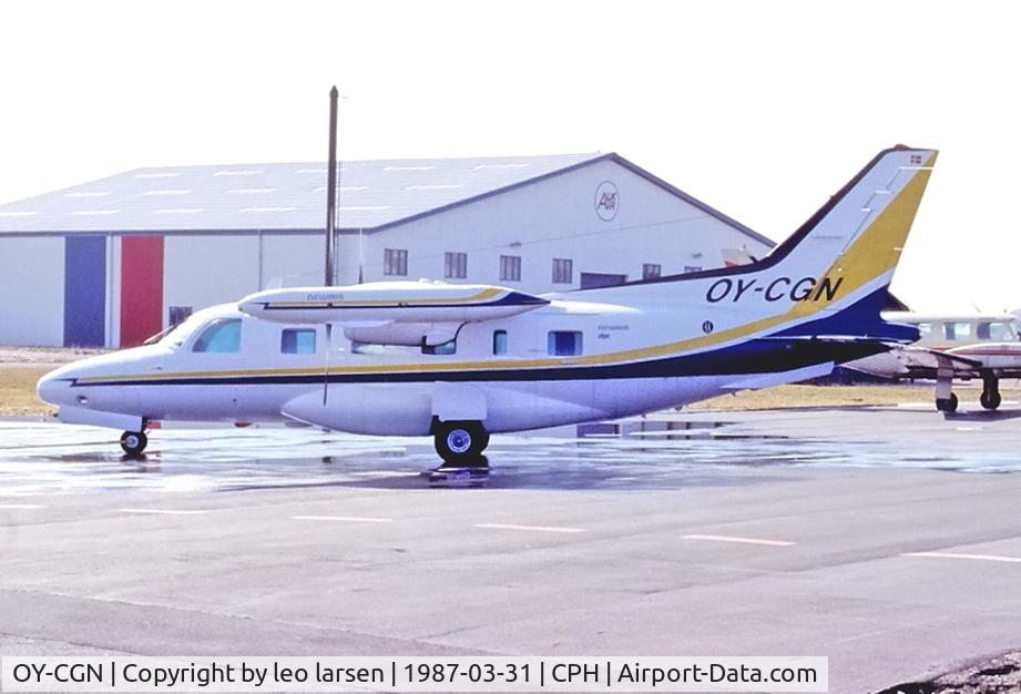 OY-CGN, 1979 Mitsubishi MU-2B-60 Marquise Marquise C/N 755SA, Copenhagen 31.3.1987