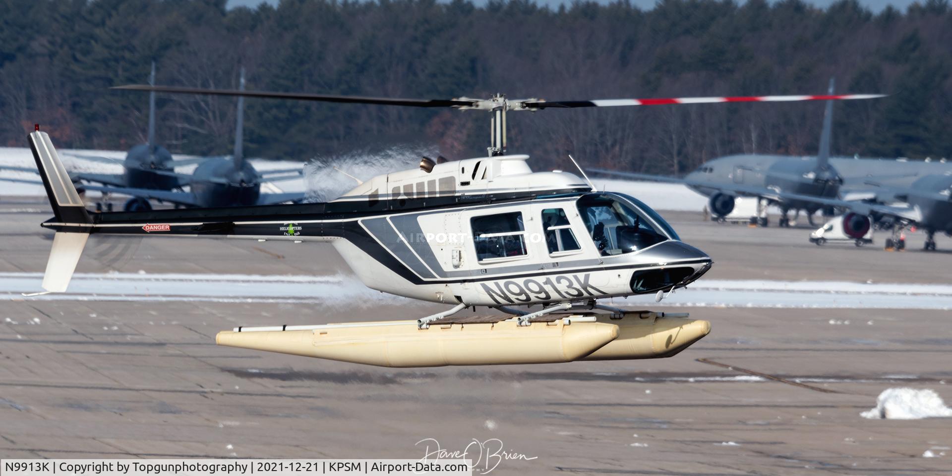 N9913K, 1976 Bell 206B C/N 2055, coming in with floats