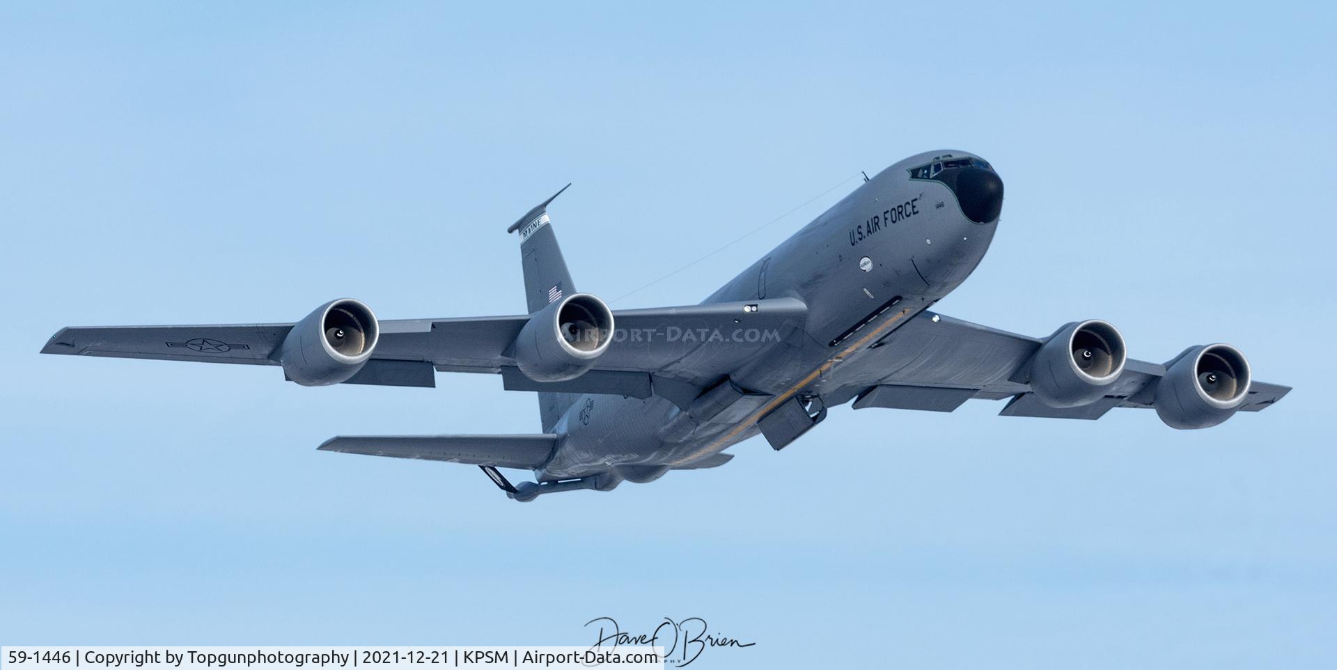 59-1446, 1959 Boeing KC-135R Stratotanker C/N 17934, MAINE86 off on a T&G RW16