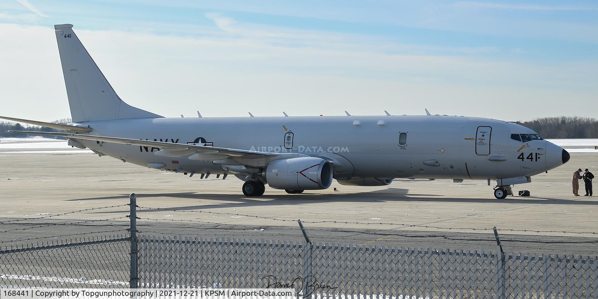 168441, Boeing P-8A Poseidon C/N 44146/5368, stopping in for gas and to clear customs