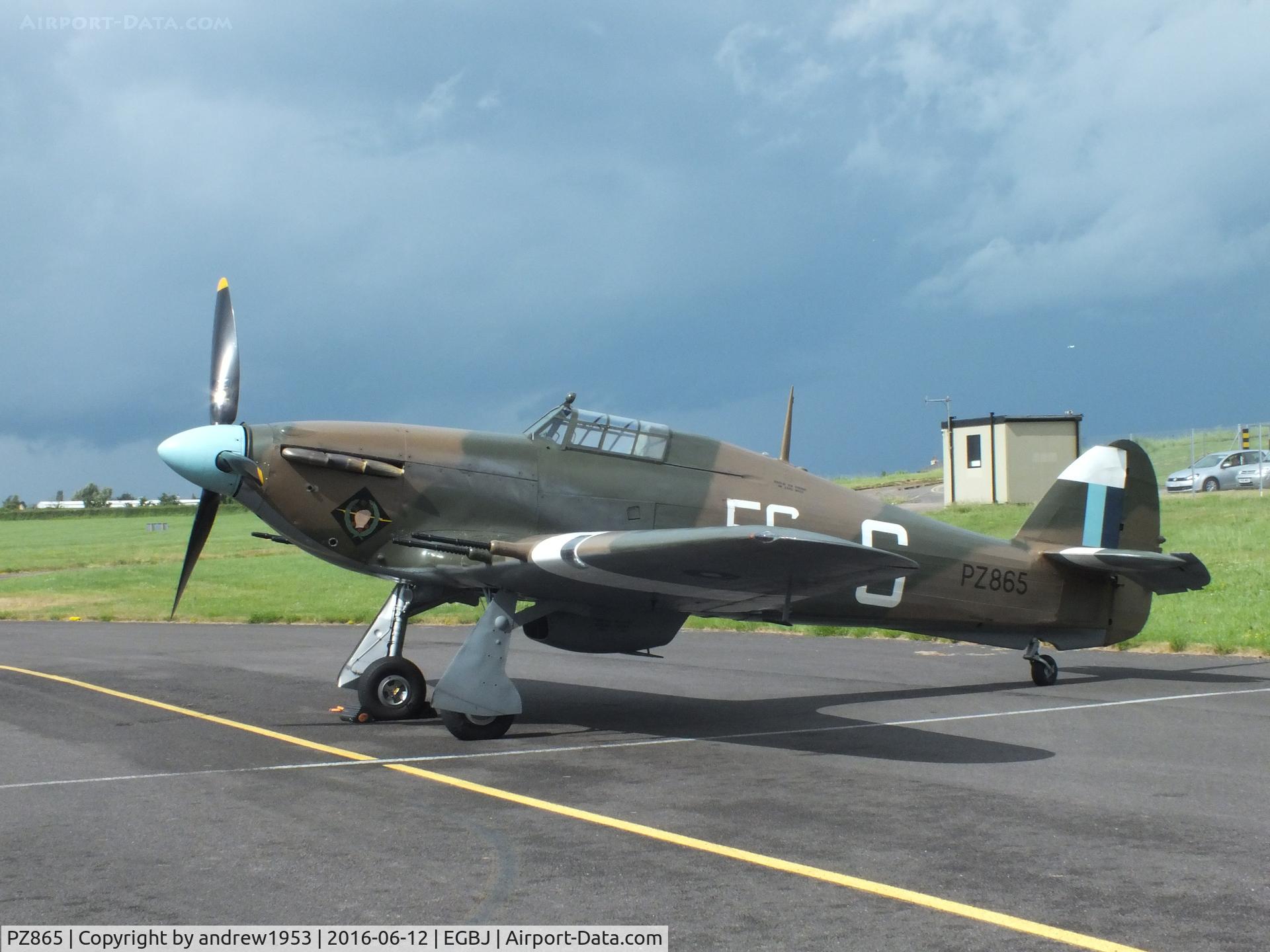 PZ865, 1944 Hawker Hurricane IIC C/N PZ865, PZ865 at Gloucestershire Airport.