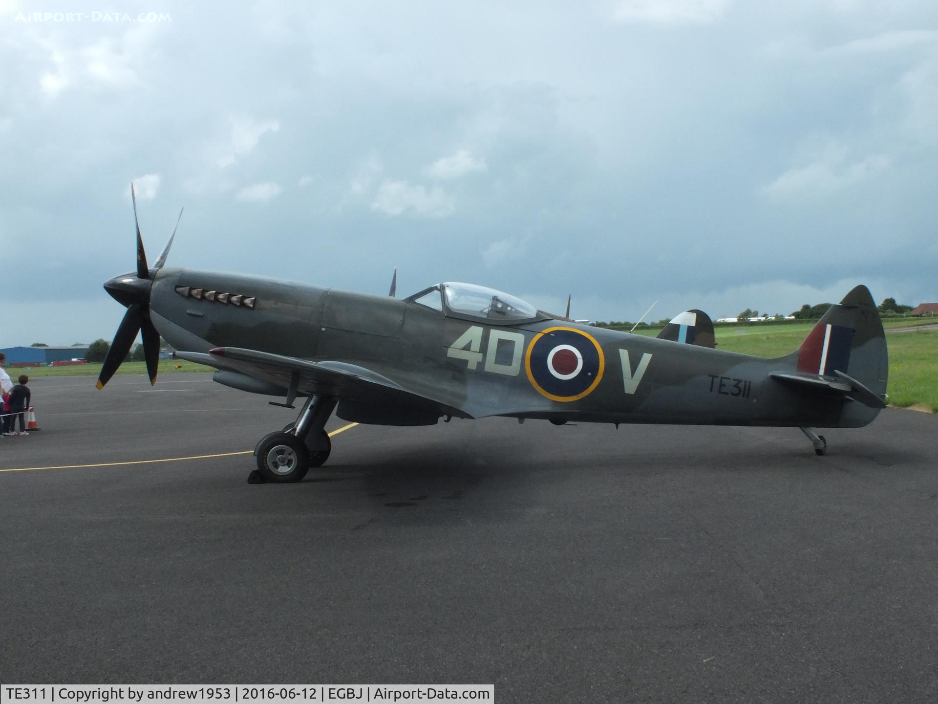 TE311, 1945 Supermarine 361 Spitfire LF.XVIe C/N CBAF.IX.4497, TE311 at Gloucestershire Airport.