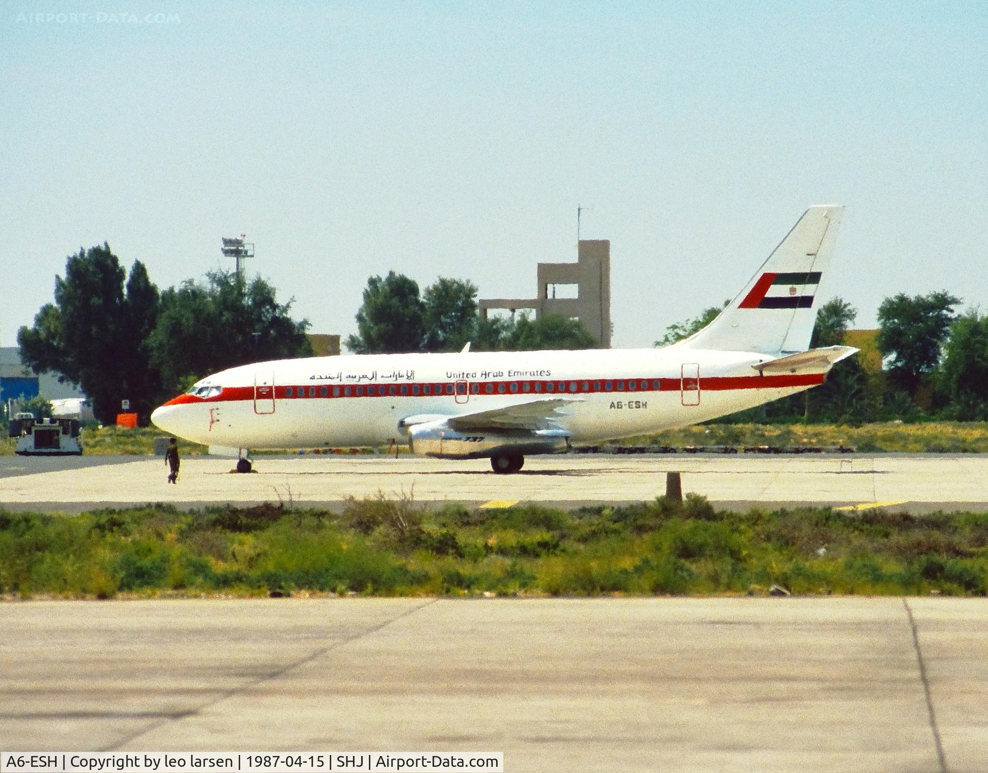 A6-ESH, 1981 Boeing 737-2W8 C/N 22628, Sharjah 15.4.1987