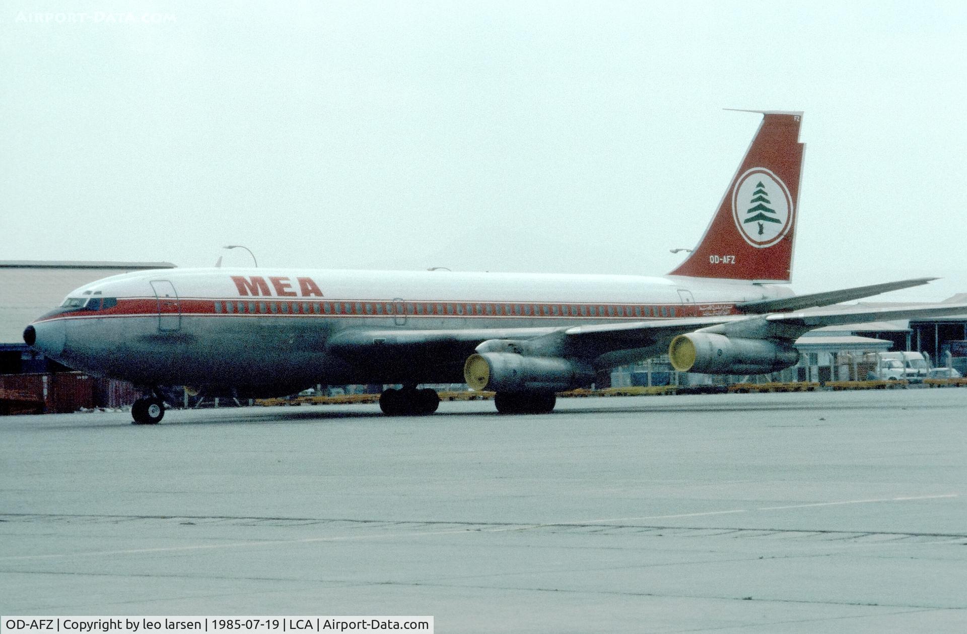 OD-AFZ, 1961 Boeing 720-023B C/N 18025, LCA 19.7.1985
