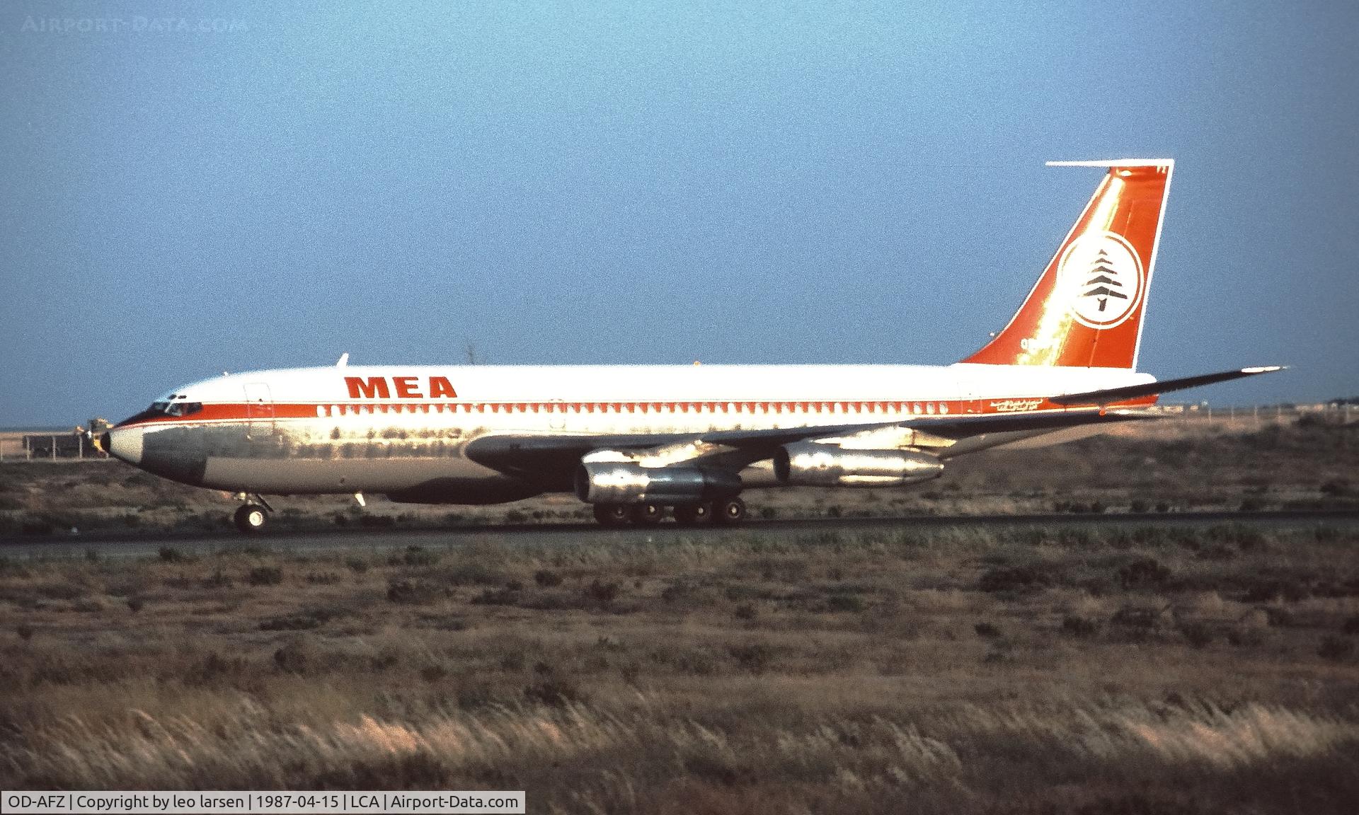 OD-AFZ, 1961 Boeing 720-023B C/N 18025, Larnaca 15.4.1987