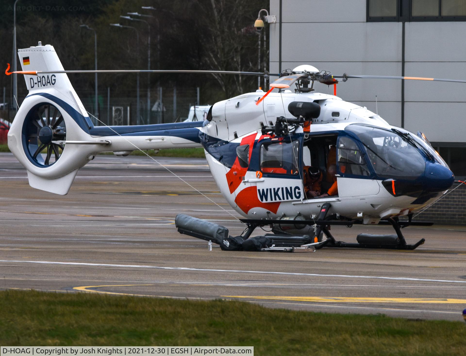 D-HOAG, 2017 Airbus Helicopters H-145 (BK-117D-2) C/N 20178, On Stand After Arrival From Teeside.
