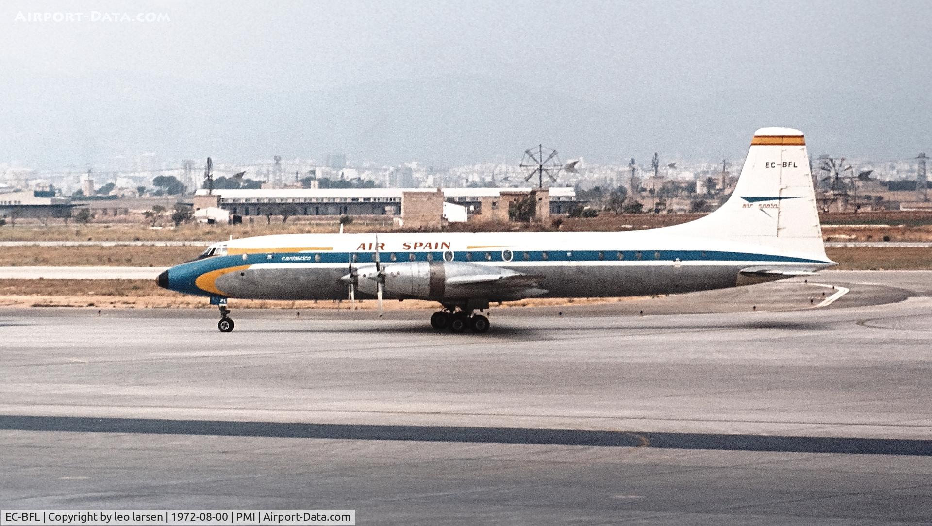 EC-BFL, 1957 Bristol 175 Britannia 313 C/N 13233, Palma de Mallorca 8.72