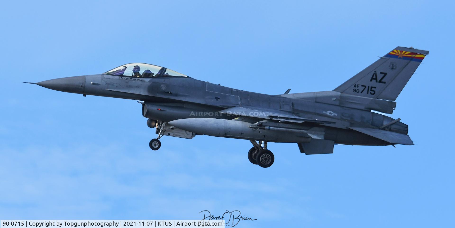 90-0715, 1990 General Dynamics F-16C Fighting Falcon C/N 1C-323, 152nd FS / AZ ANG