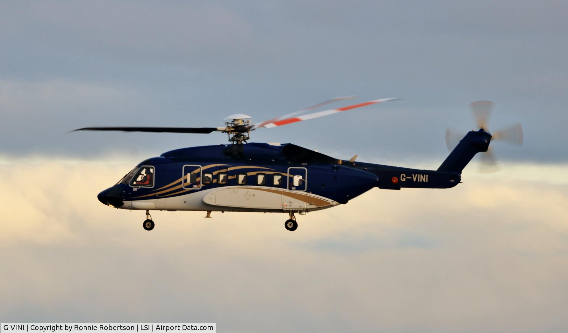 G-VINI, 2013 Sikorsky S-92A C/N 920220, Outbound from Sumburgh
