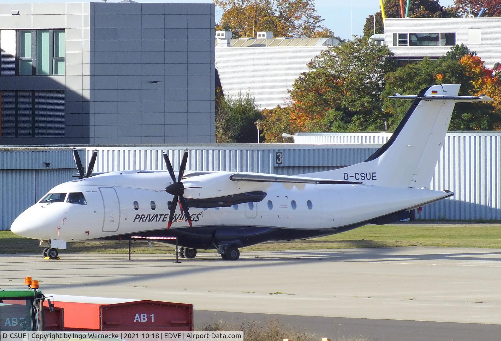 D-CSUE, Dornier 328-110 C/N 3019, Dornier 328-110 of Private Wings at Braunschweig-Wolfsburg airport, Waggum