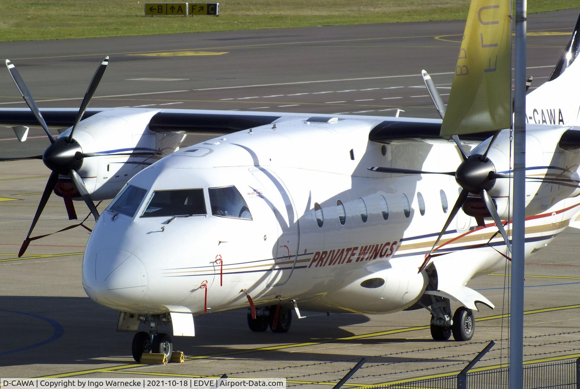 D-CAWA, 1999 Dornier 328-110 C/N 3119, Dornier 328-110 of Private Wings at Braunschweig-Wolfsburg airport, Waggum