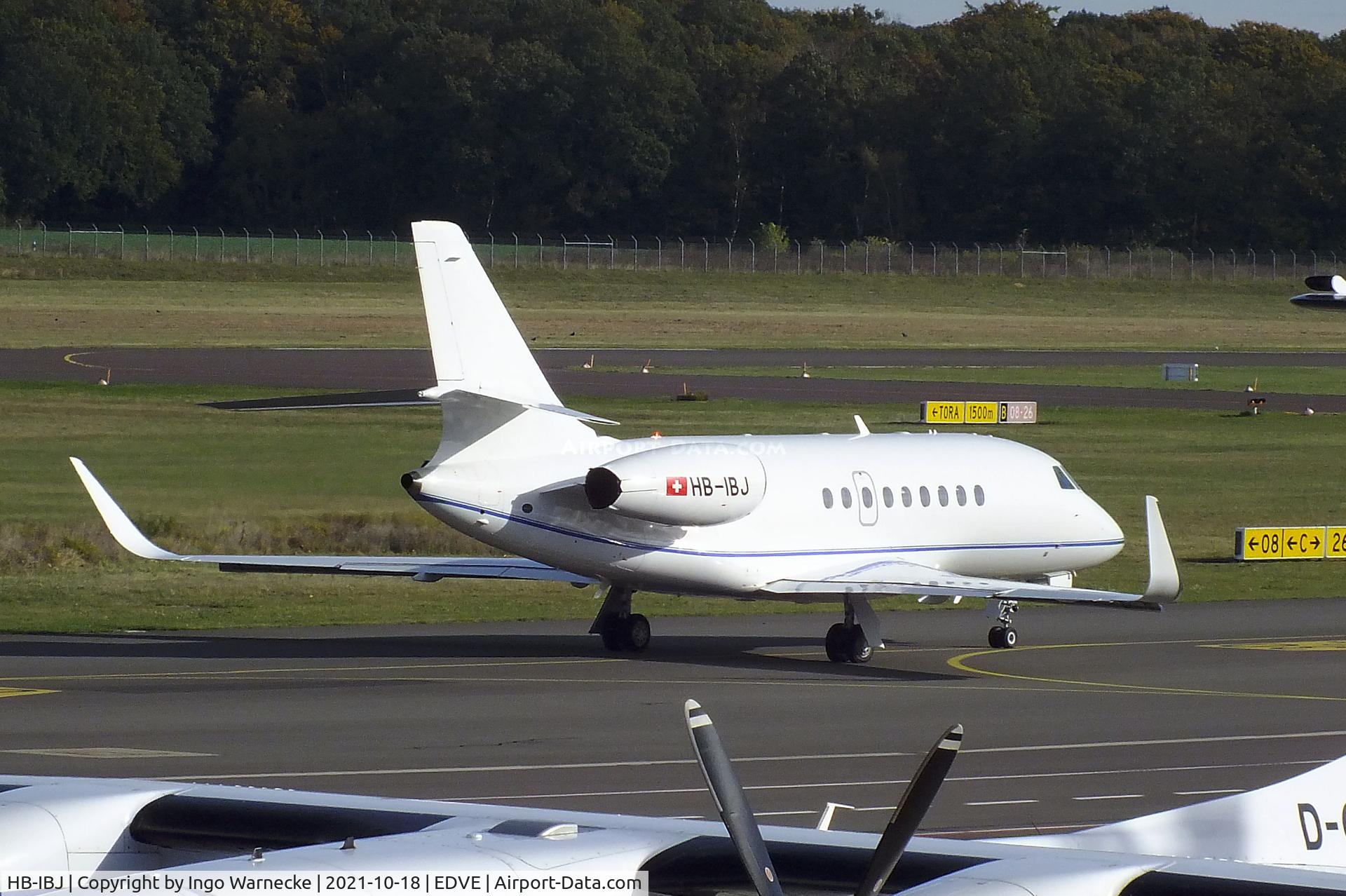 HB-IBJ, Dassault Falcon 2000LXS C/N 340, Dassault Falcon 2000LXS at Braunschweig-Wolfsburg airport, Waggum