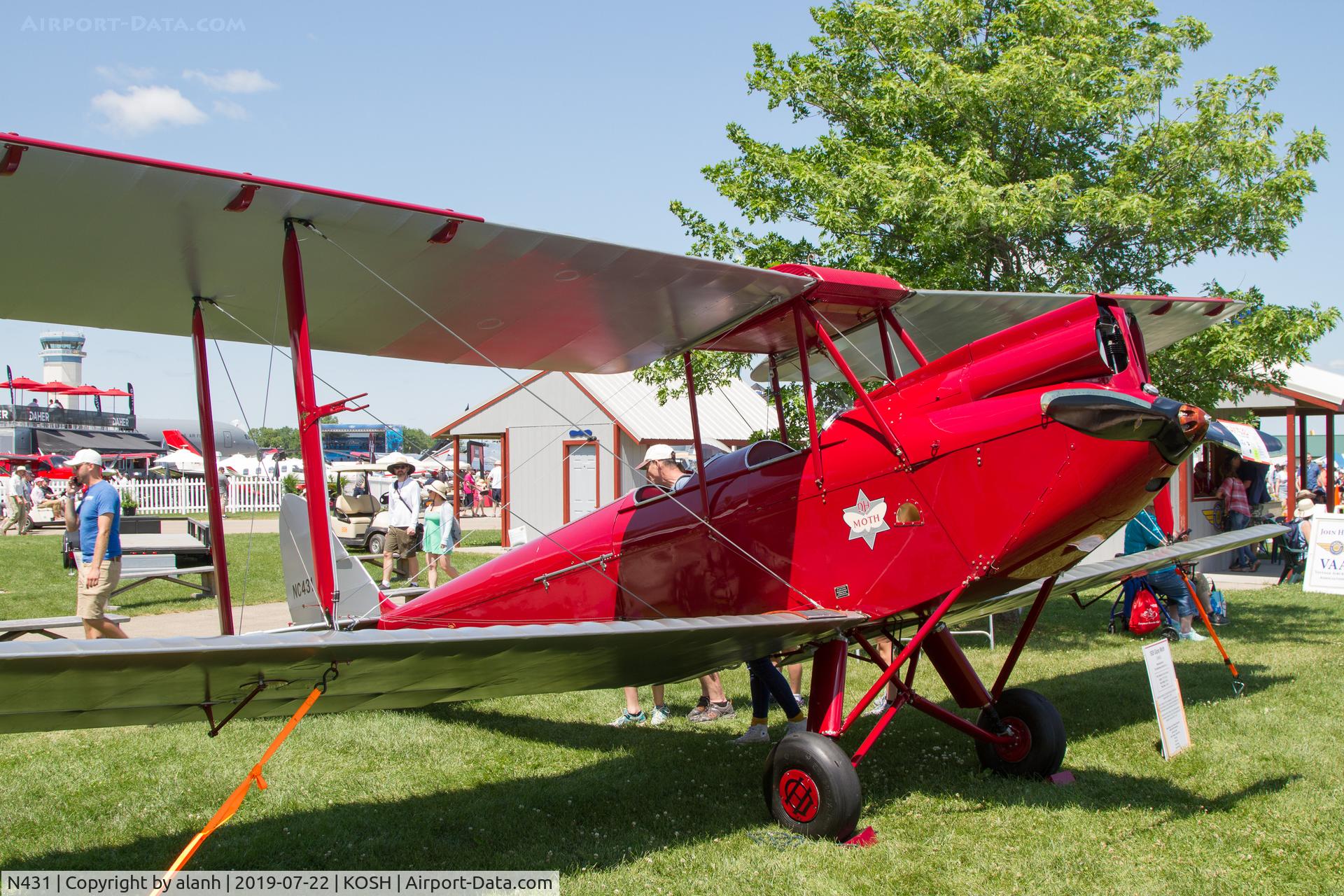 N431, 1928 De Havilland DH 60-GM C/N 910, Newly restored Gypsy Moth at AirVenture 2019