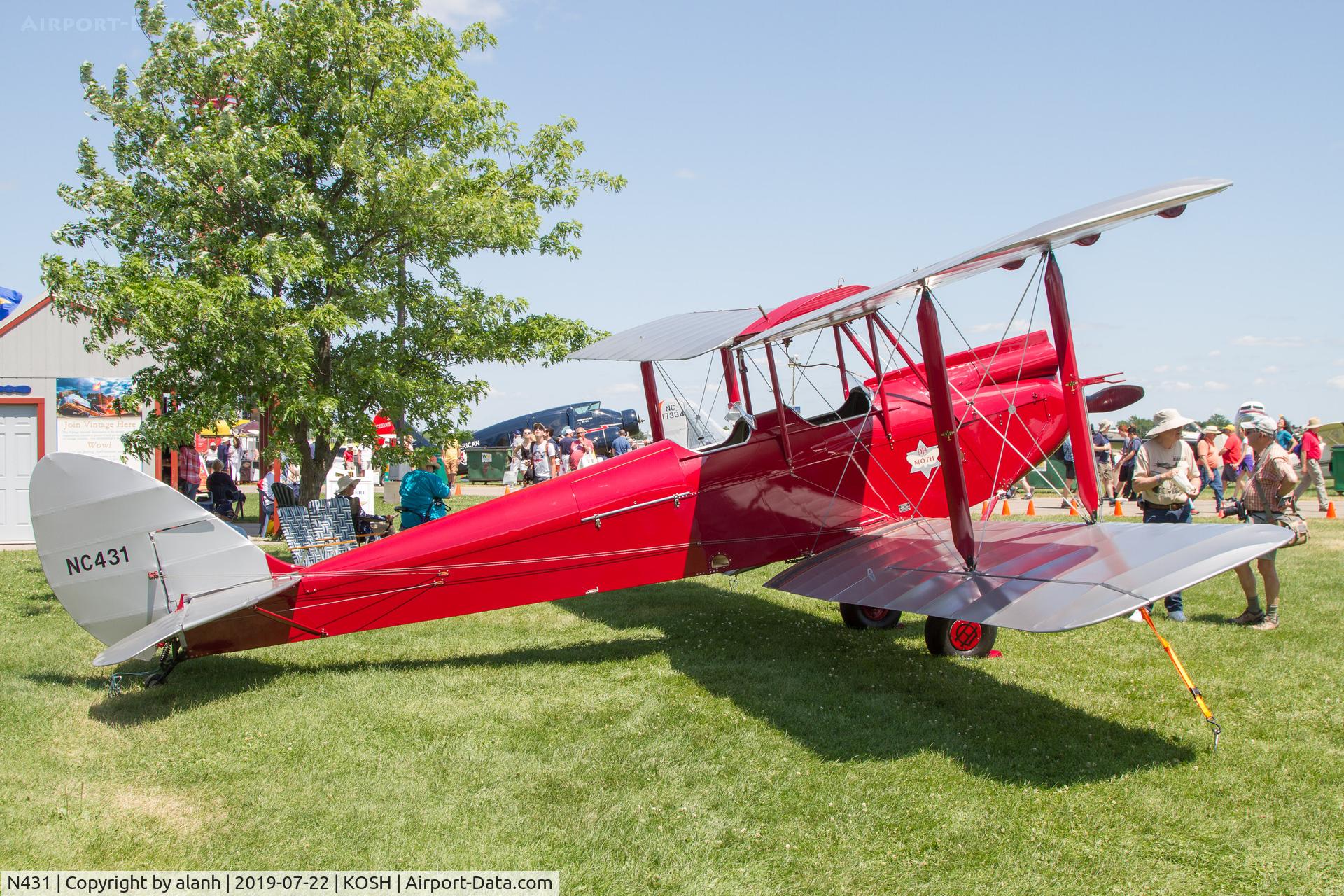 N431, 1928 De Havilland DH 60-GM C/N 910, Newly restored Gypsy Moth at AirVenture 2019