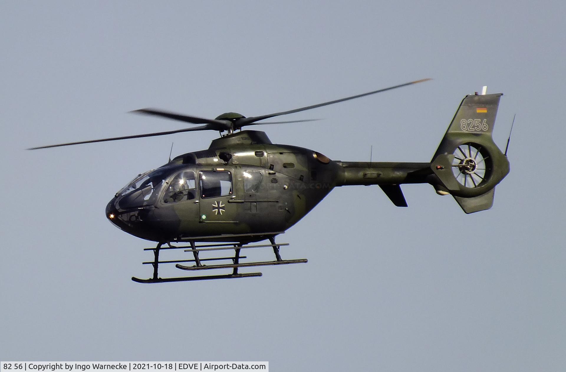 82 56, 2000 Eurocopter EC-135T-1 C/N 0104, Eurocopter EC135T-1 of the Bundeswehr passing by at Braunschweig-Wolfsburg airport, Waggum
