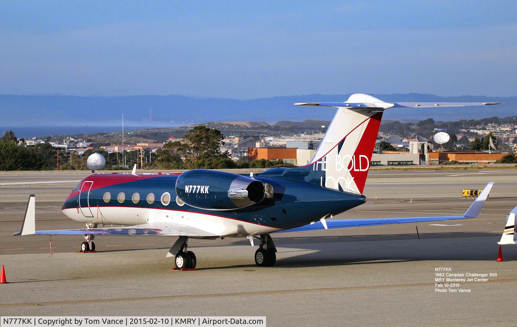 N777KK, 1983 Canadair Challenger 600 (CL-600-1A11) C/N 1082, at Monterey Jet center - 2015 ATT Pebble Beach Pro-Am