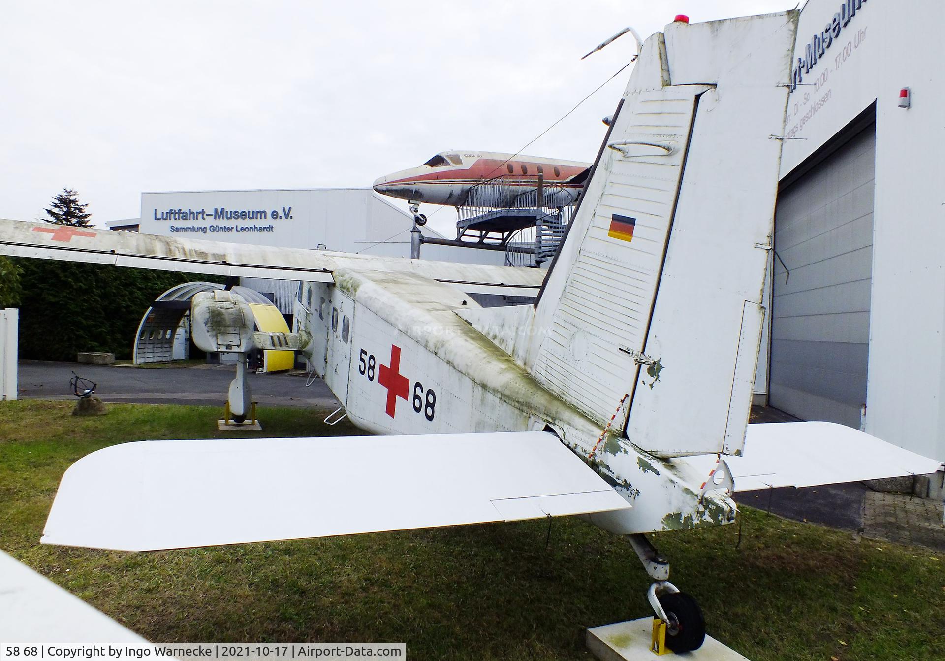 58 68, Dornier Do-28D-2 Skyservant C/N 4143, Dornier Do 28D-2 Skyservant at the Luftfahrtmuseum Laatzen, Laatzen (Hannover)