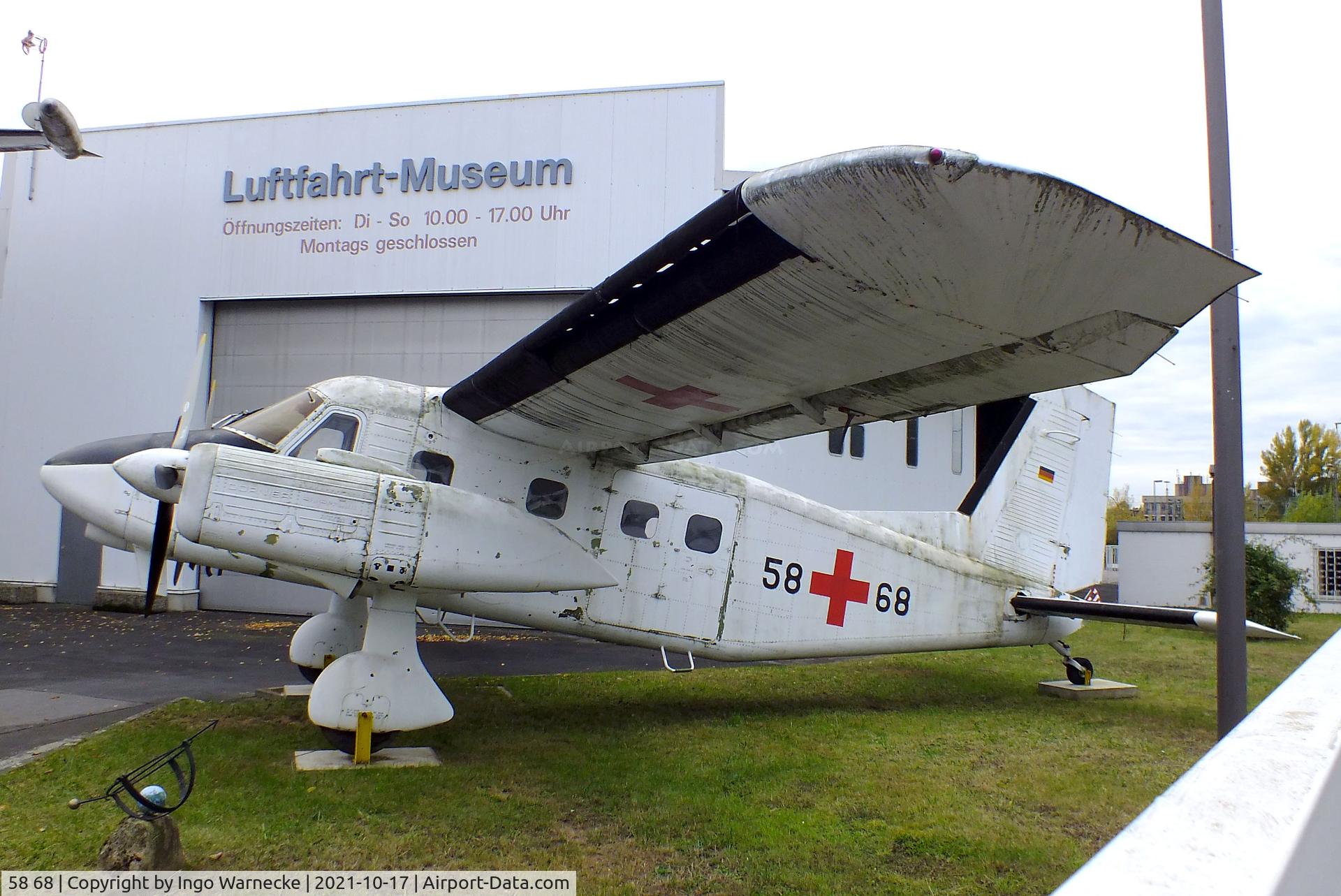 58 68, Dornier Do-28D-2 Skyservant C/N 4143, Dornier Do 28D-2 Skyservant at the Luftfahrtmuseum Laatzen, Laatzen (Hannover)