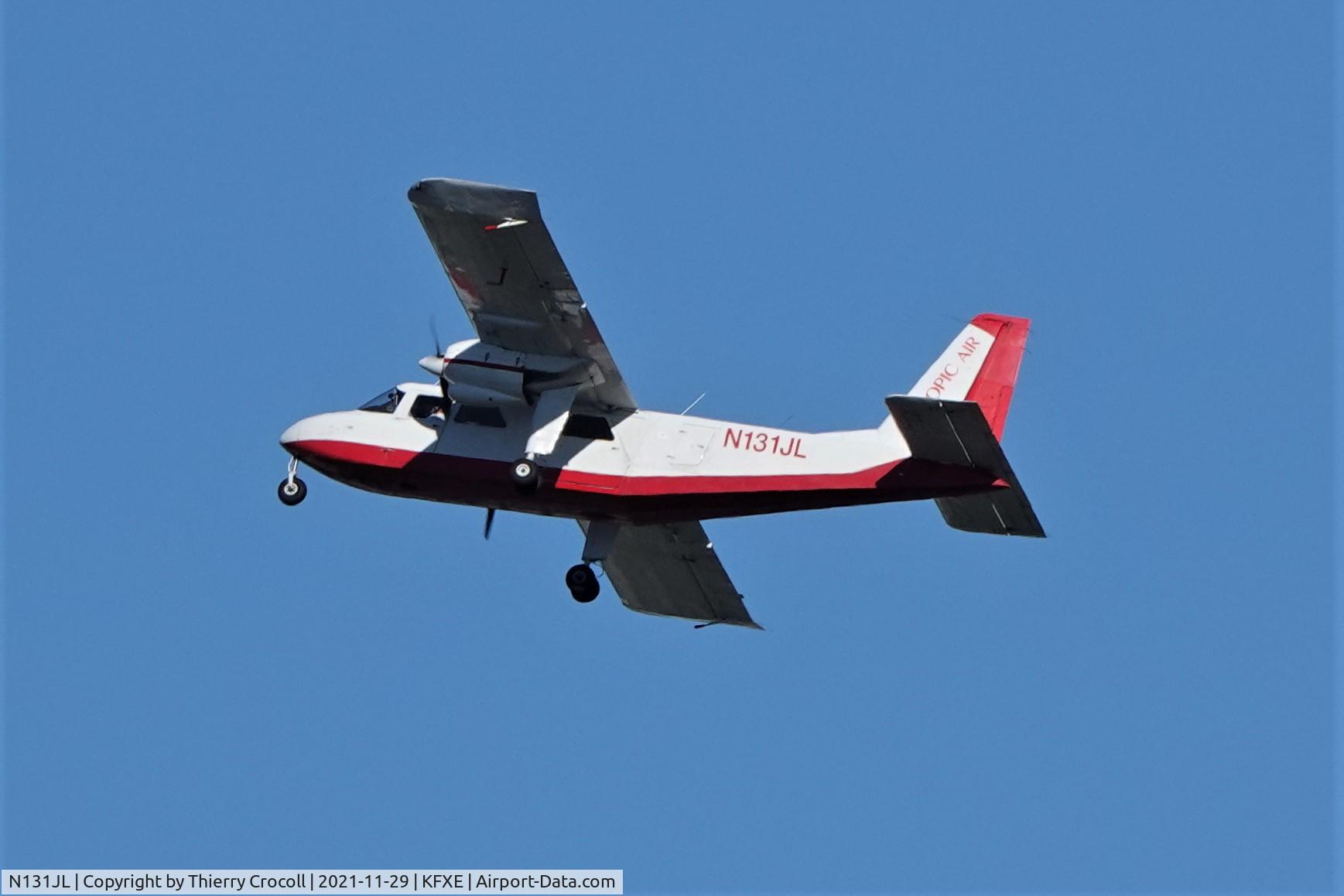 N131JL, 1970 Britten-Norman BN-2A Islander C/N 225, Climbing out of KFXE
