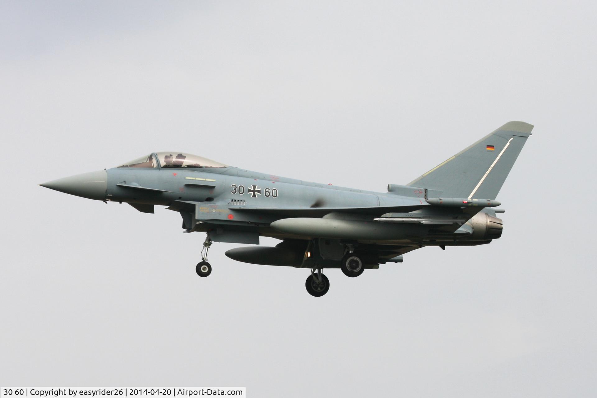 30 60, 2013 Eurofighter EF-2000 Typhoon C/N GS043, 30+60 14.04.2011 landing ETNN Nörvenich Germany