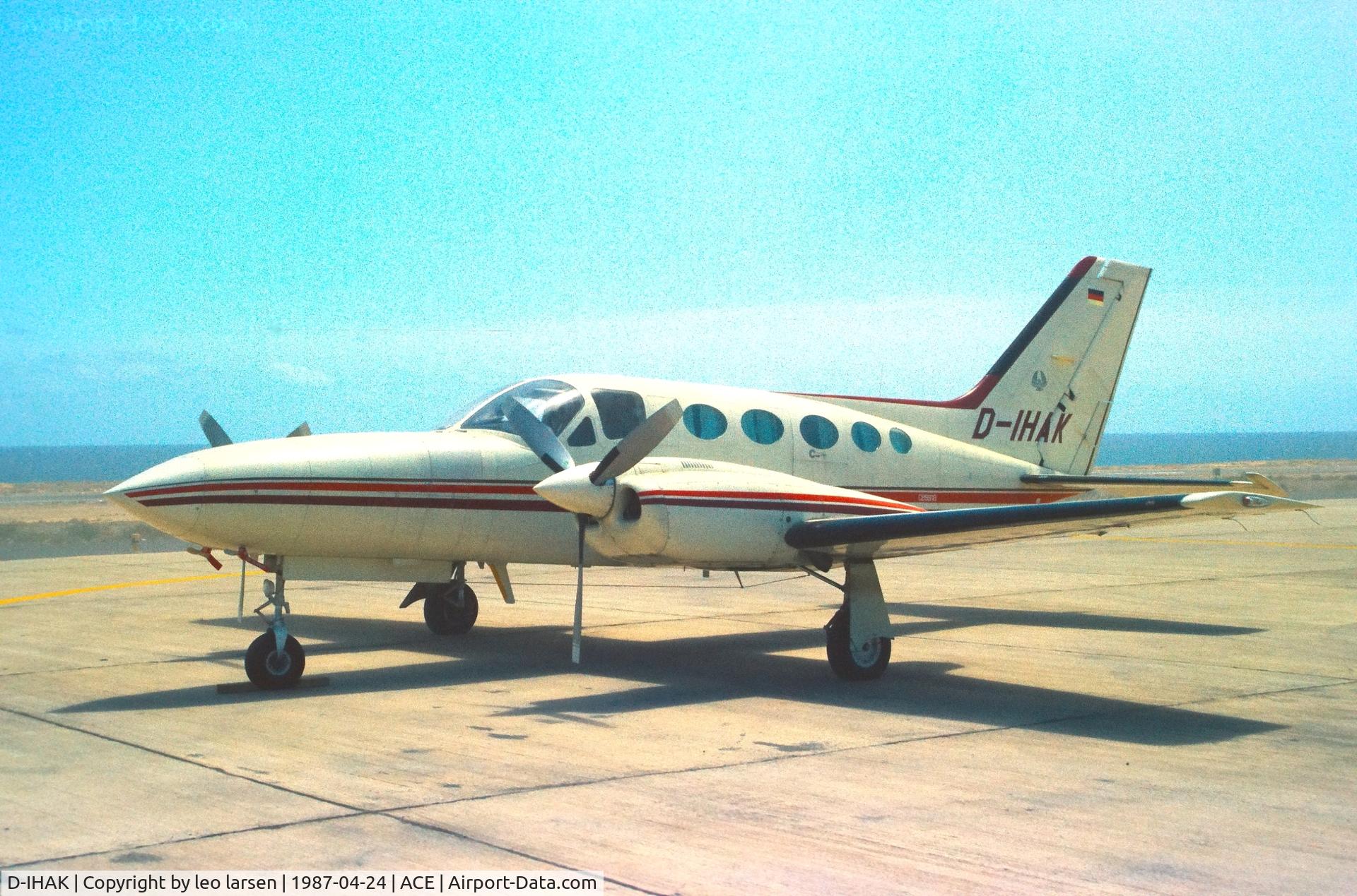 D-IHAK, Piaggio P-166 C/N 363, Arrecife 24.4.1987