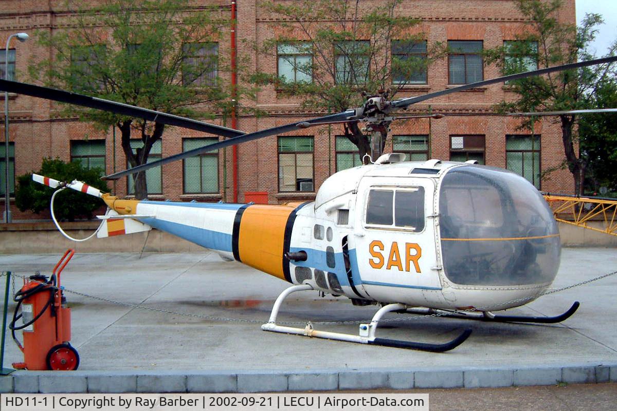 HD11-1, Agusta AB-47J Ranger C/N 2094, HD.11-1   Bell 47J-3B Super Ranger [2094] (Ex Spanish Air Force / Museo del Aire) Madrid-Cuatro Vientos~EC 21/09/2002