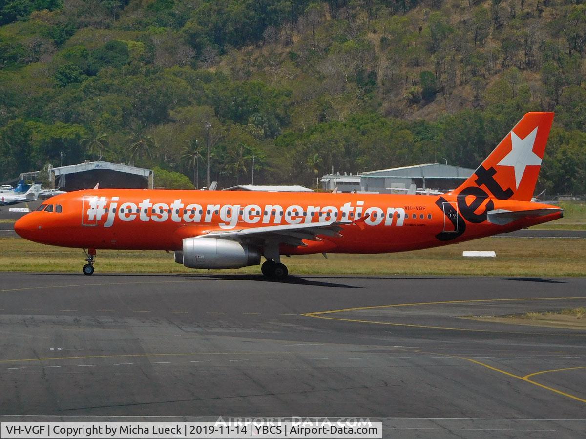 VH-VGF, 2010 Airbus A320-214 C/N 4497, At Cairns