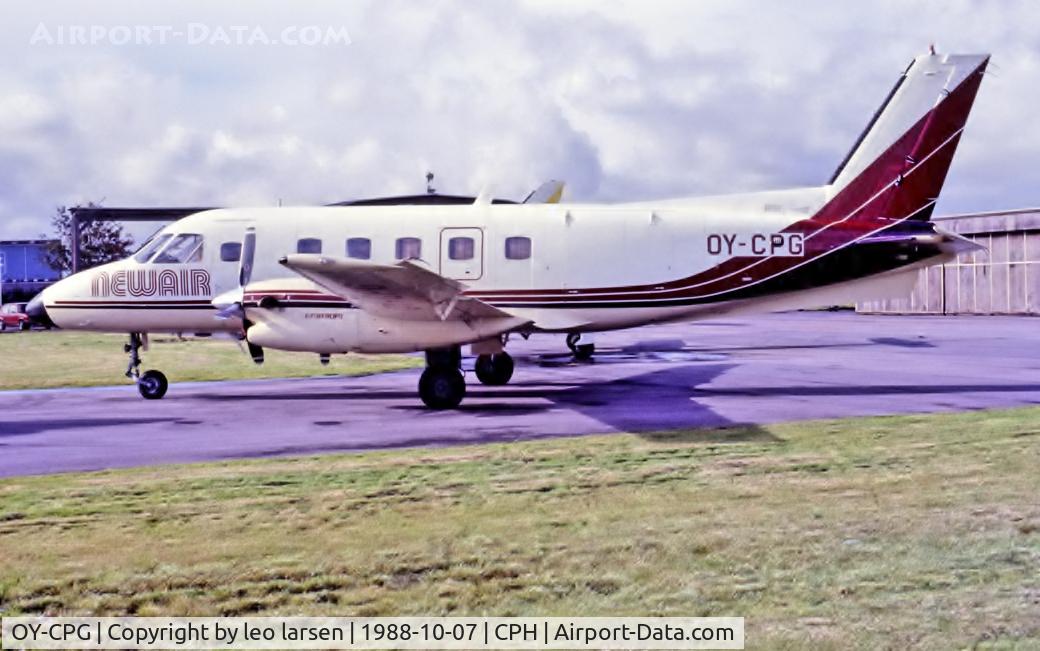 OY-CPG, 1982 Embraer EMB-110P1 Bandeirante C/N 110405, Copenhagen 7.10.1988