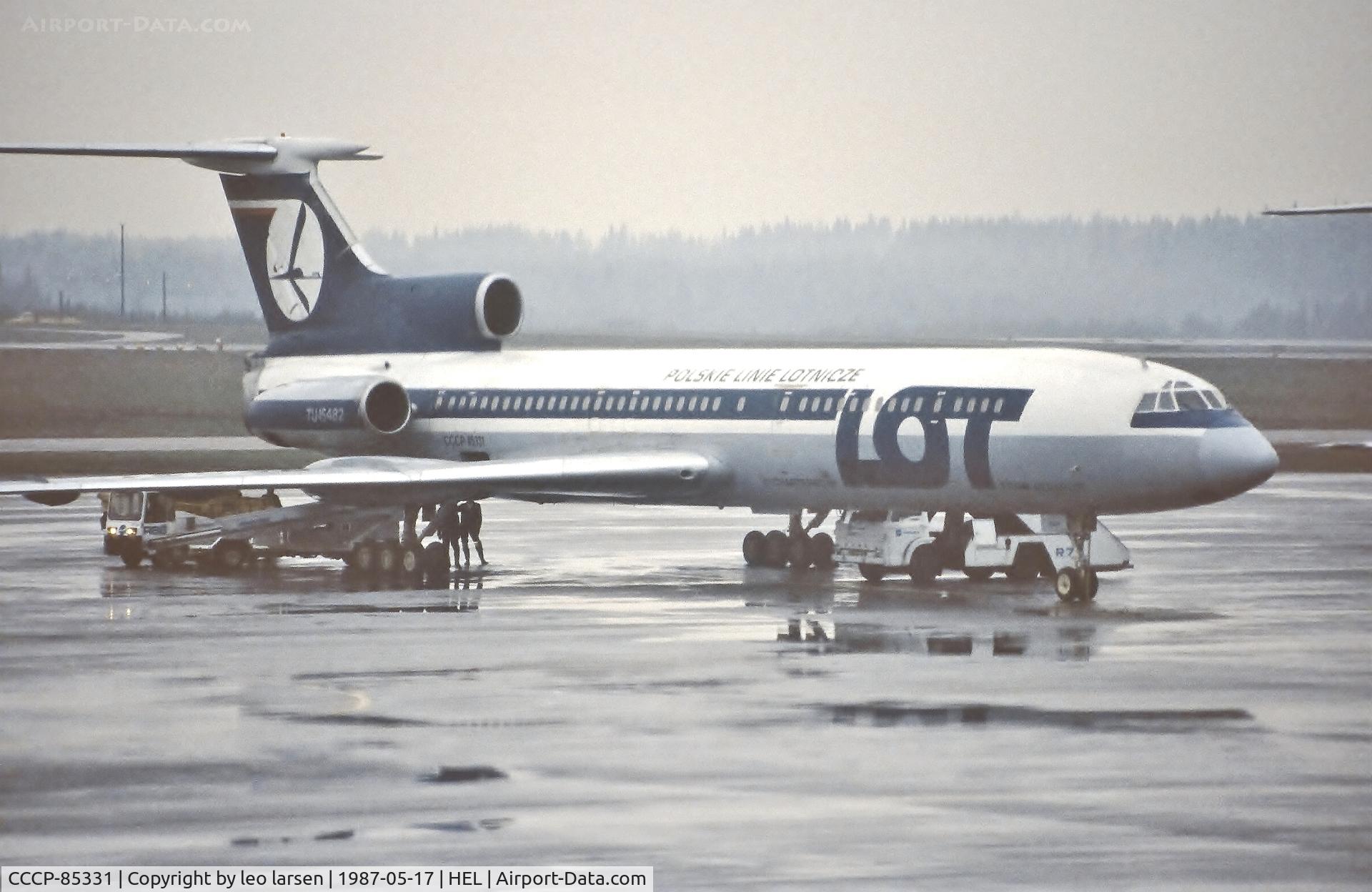 CCCP-85331, 1979 Tupolev TU-154B-2 C/N 79A331, Helsinki 17.5.1987