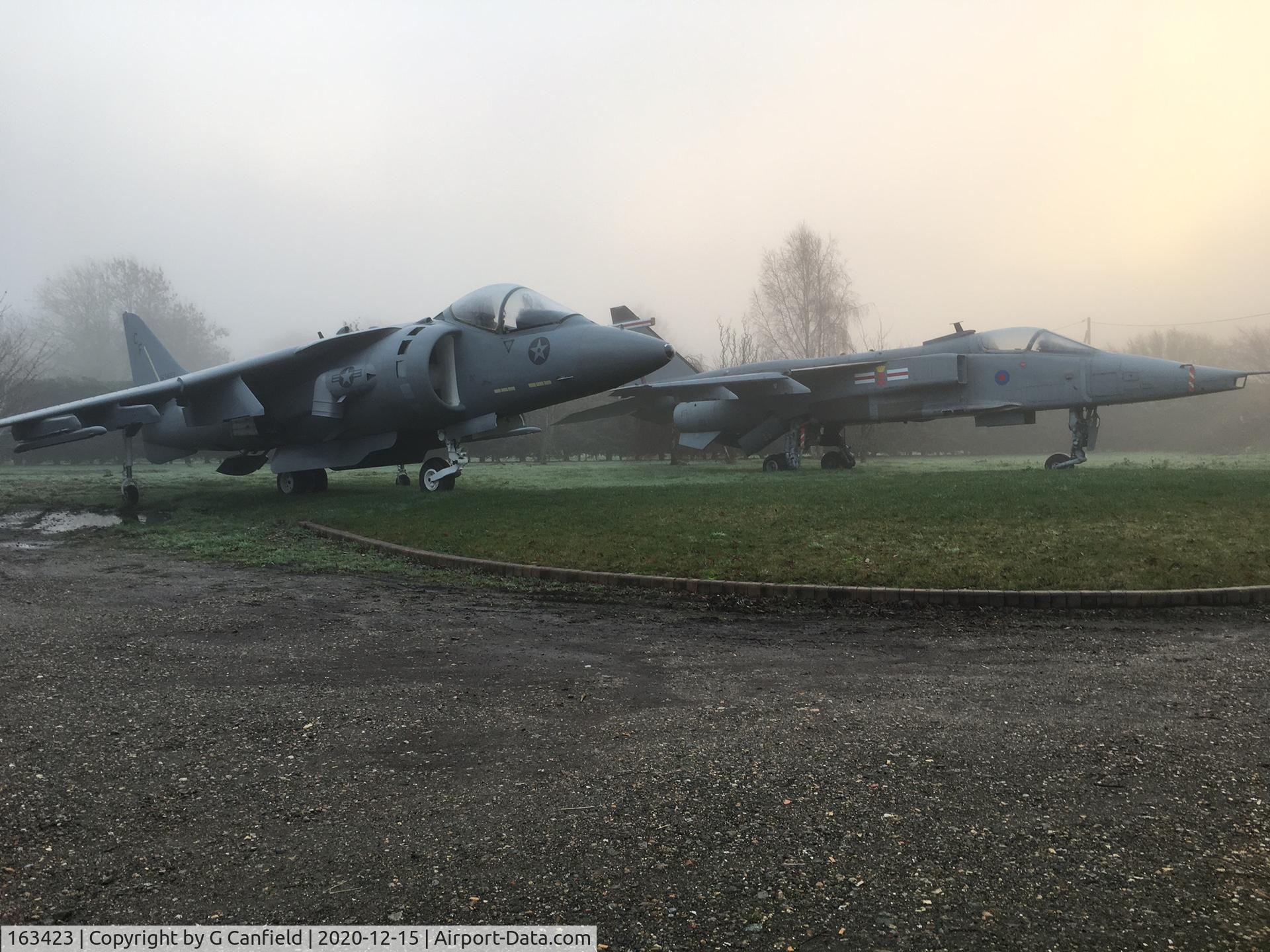 163423, McDonnell Douglas AV-8B Harrier II C/N 124, Misty morning December 2020