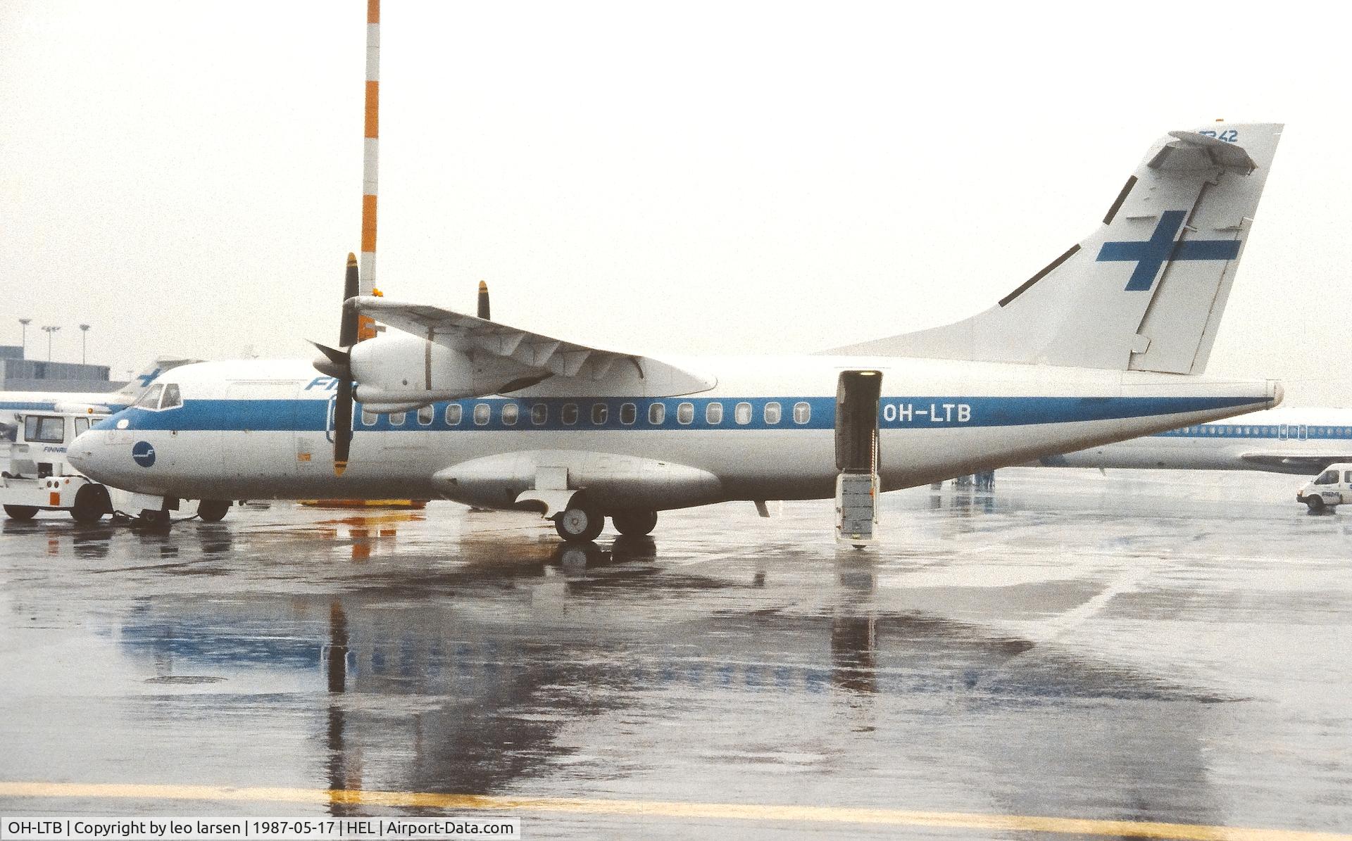 OH-LTB, 1986 ATR 42-312 C/N 022, Helsinki 17.5.1987