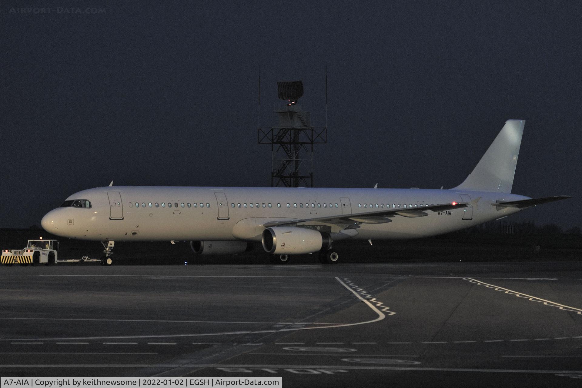A7-AIA, 2010 Airbus A321-231 C/N 4173, Removed from spray shop with all over white colour scheme.